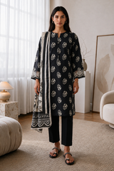 Embroidered Kurta Dupatta - 2925