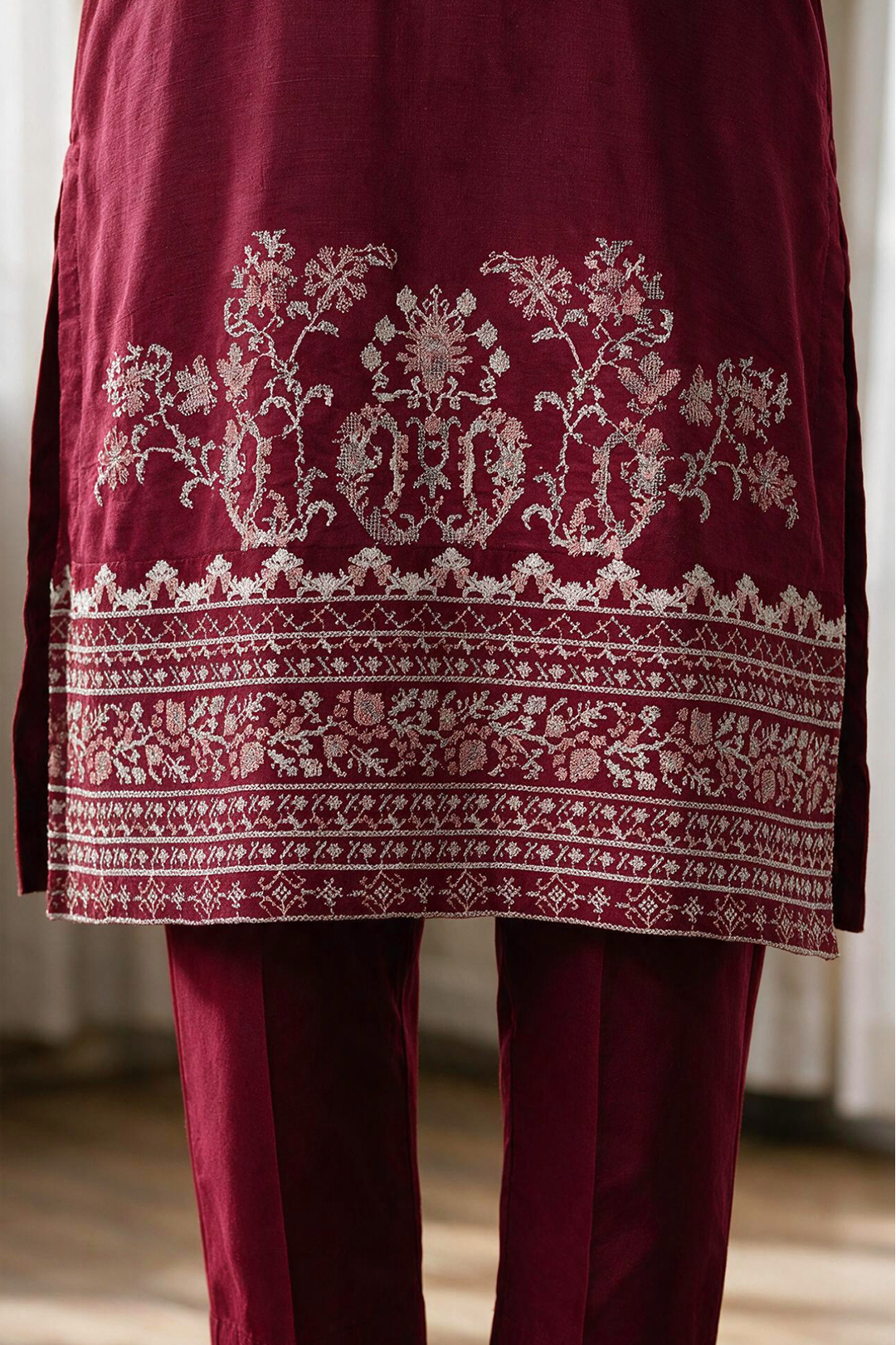 Embroidered Kurta Trouser - 3327
