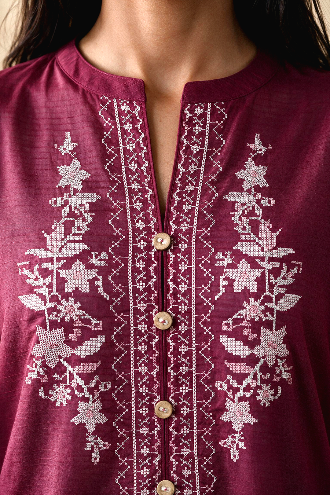 Embroidered Kurta Trouser - 3327