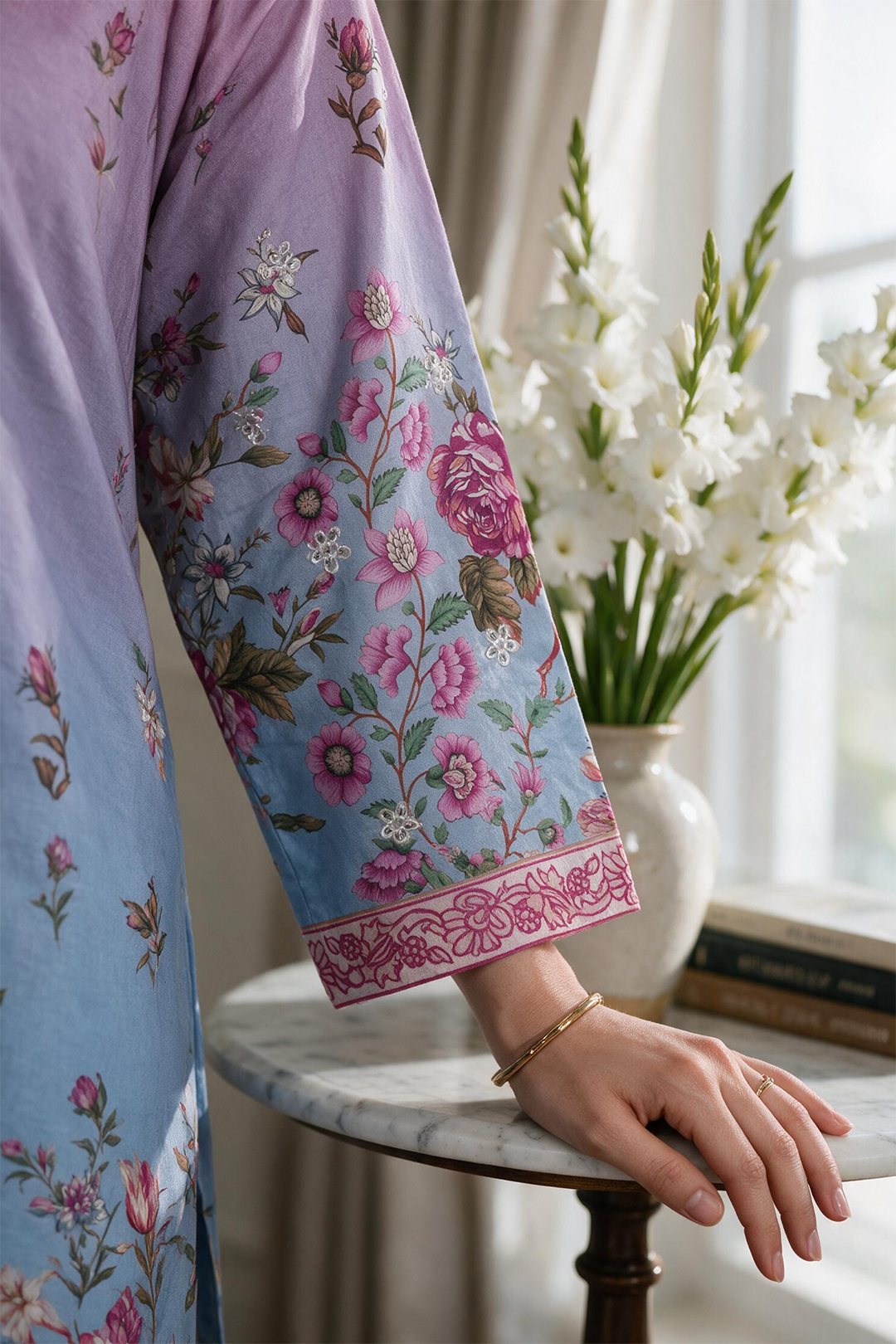 Embroidered Kurta Dupatta Trouser - 1963