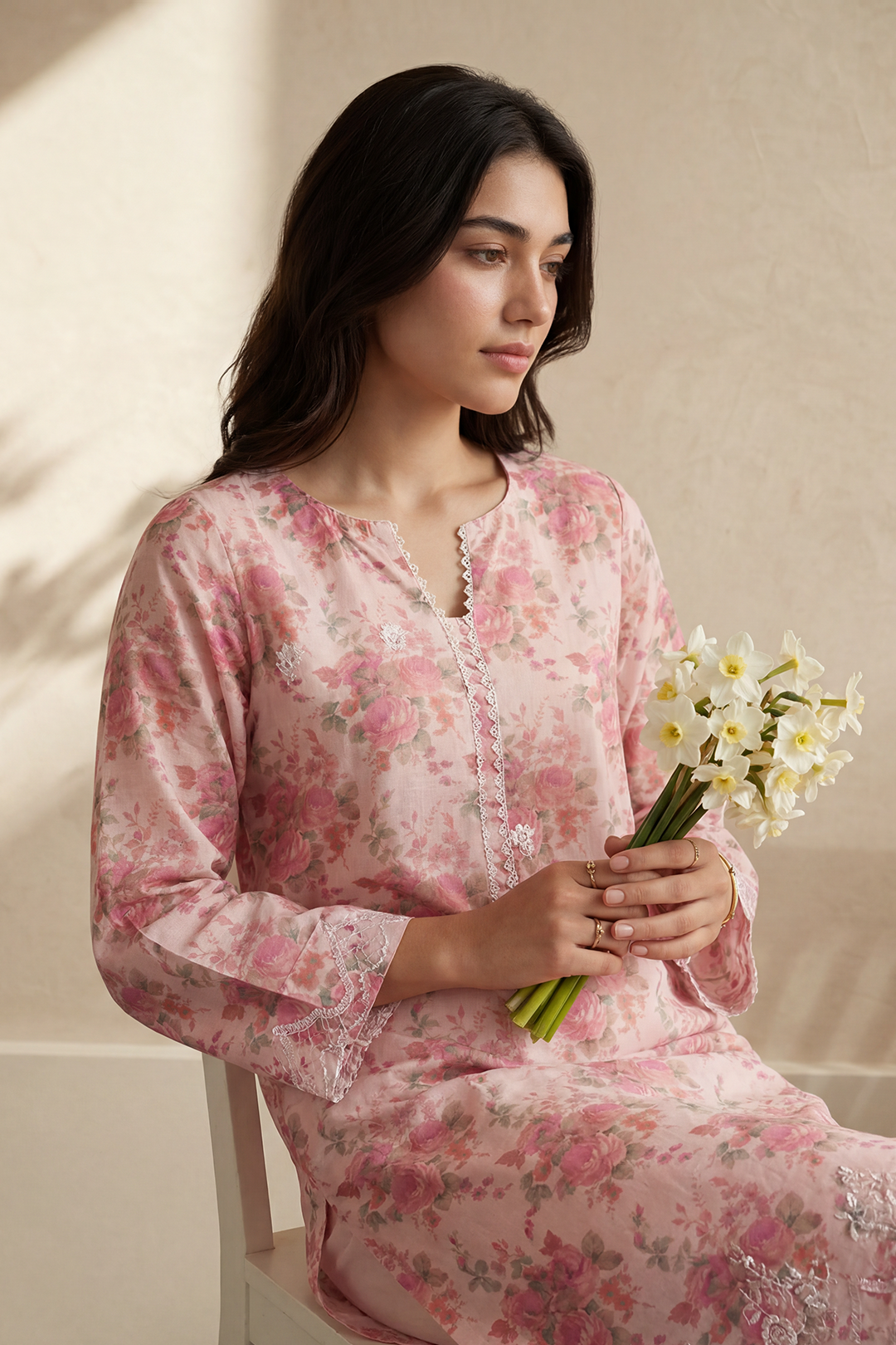 Embroidered Kurta Dupatta Trouser - 2528
