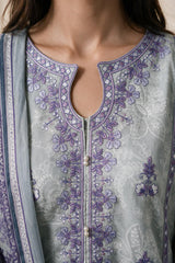 Embroidered Kurta Dupatta Trouser - 2530