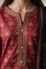 Embroidered Kurta Dupatta Trouser - 2536