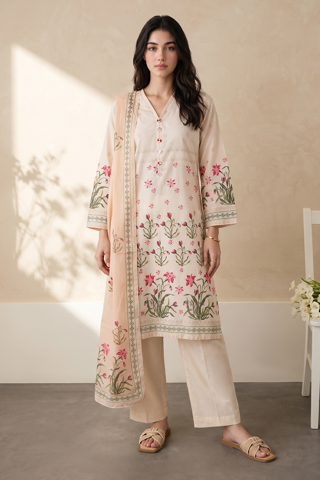 Kurta Dupatta Trouser - 2674