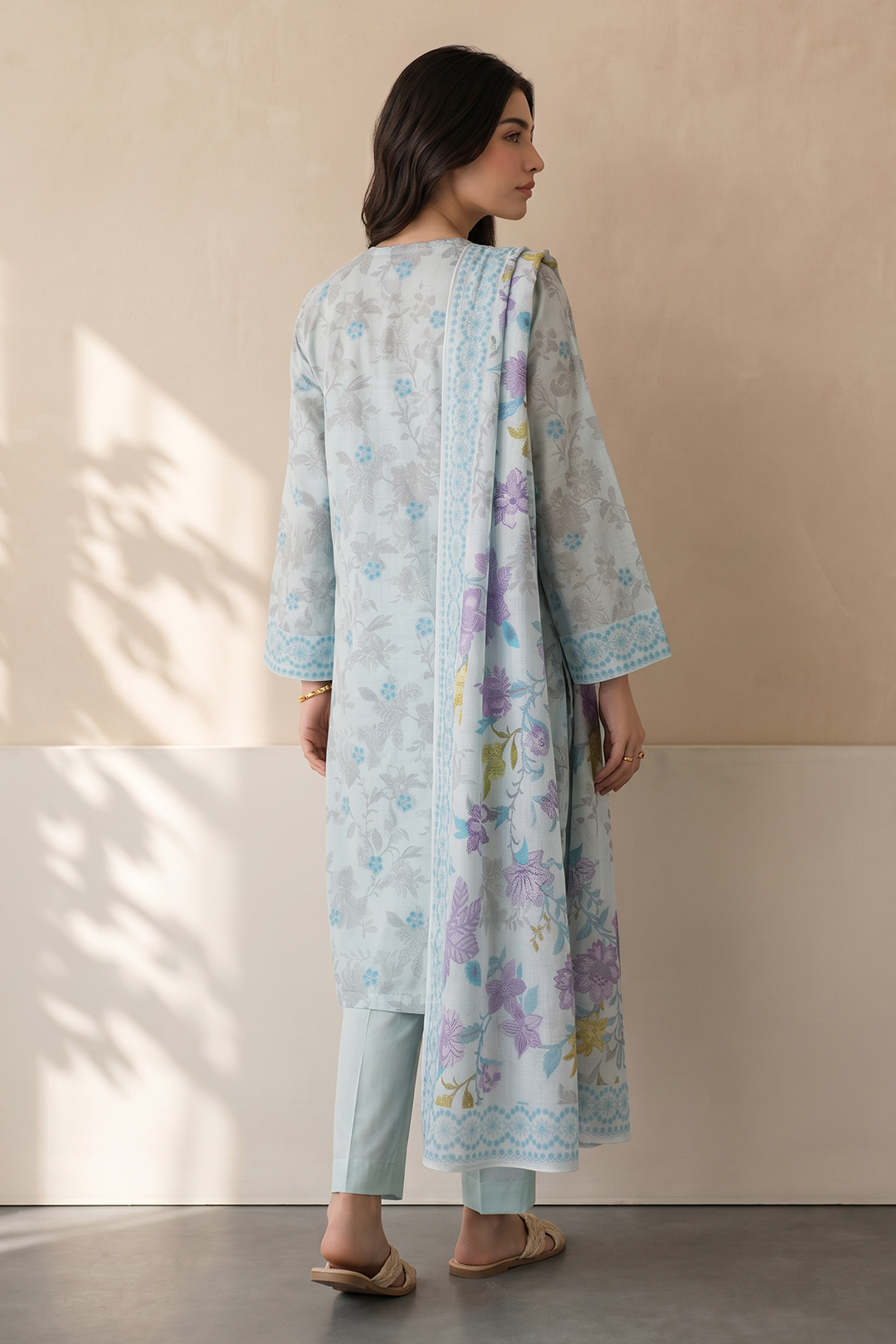 Embroidered Kurta Dupatta Trouser - 2726
