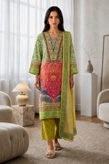 Embroidered Kurta Dupatta Trouser - 2990