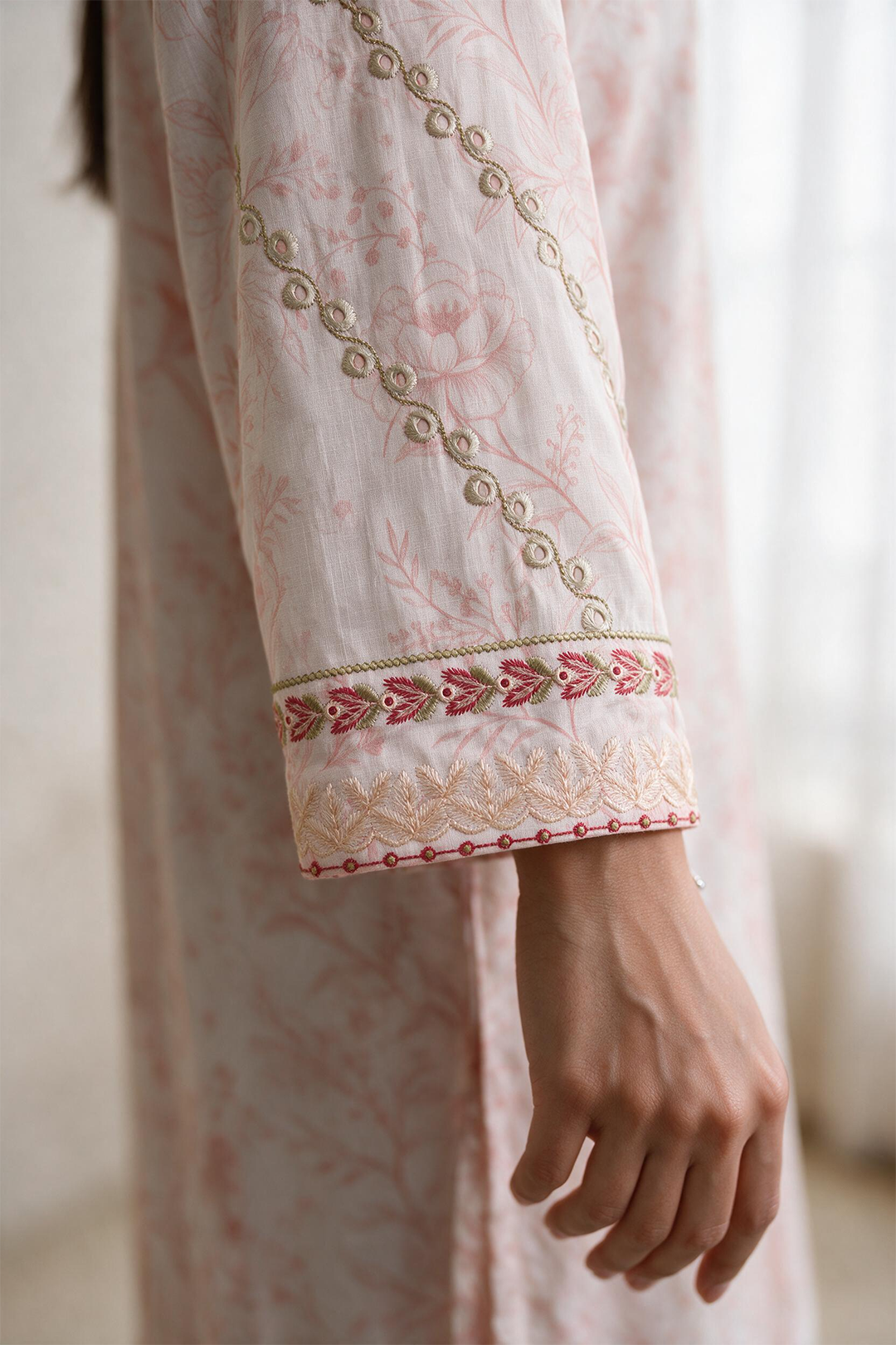Embroidered Kurta Dupatta Trouser - 3008