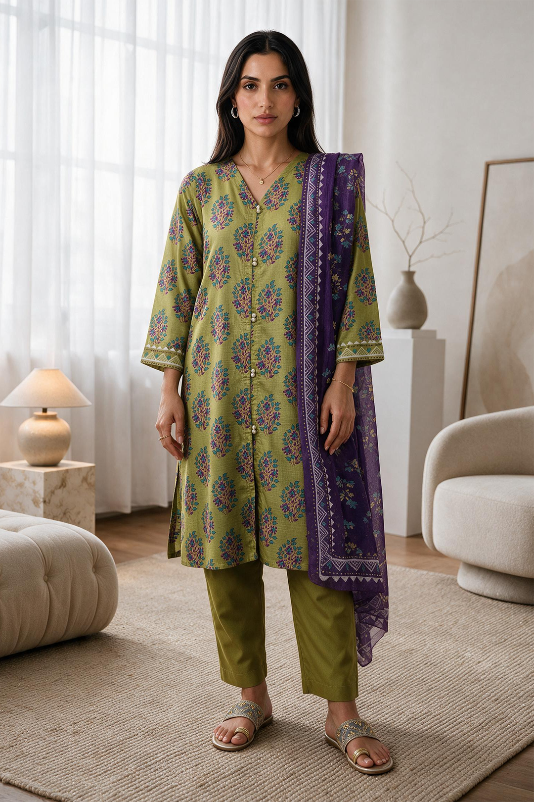Kurta Dupatta Trouser - 3182