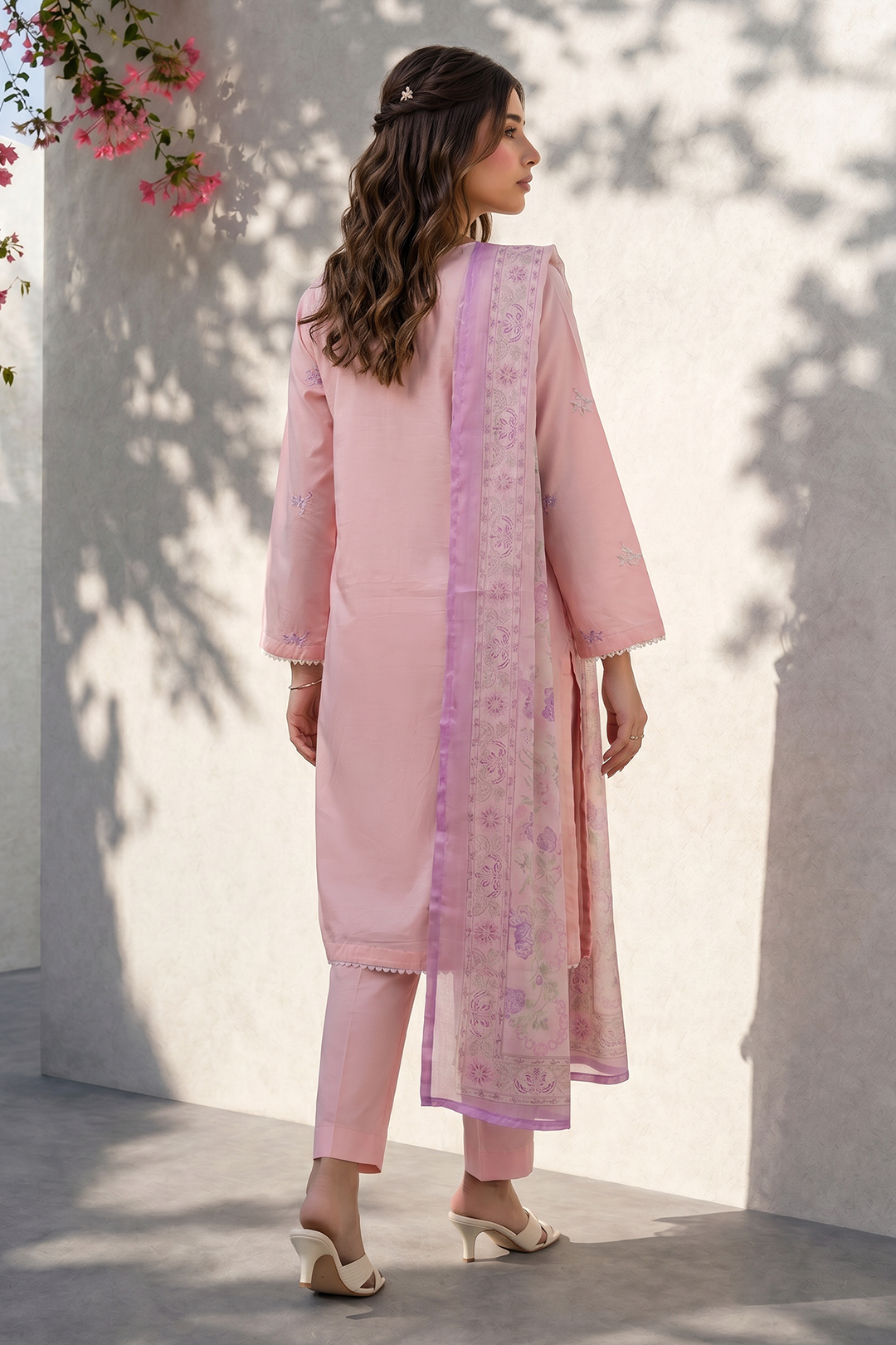 Embroidered Kurta Dupatta Trouser - 3222