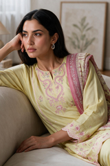 Embroidered Kurta Dupatta Trouser - 3280