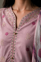 Embroidered Kurta Dupatta Trouser - 3303