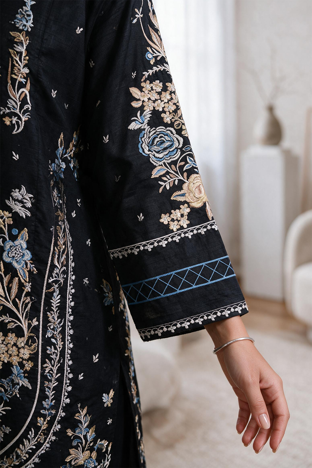 Embroidered Kurta Dupatta Trouser - 3364