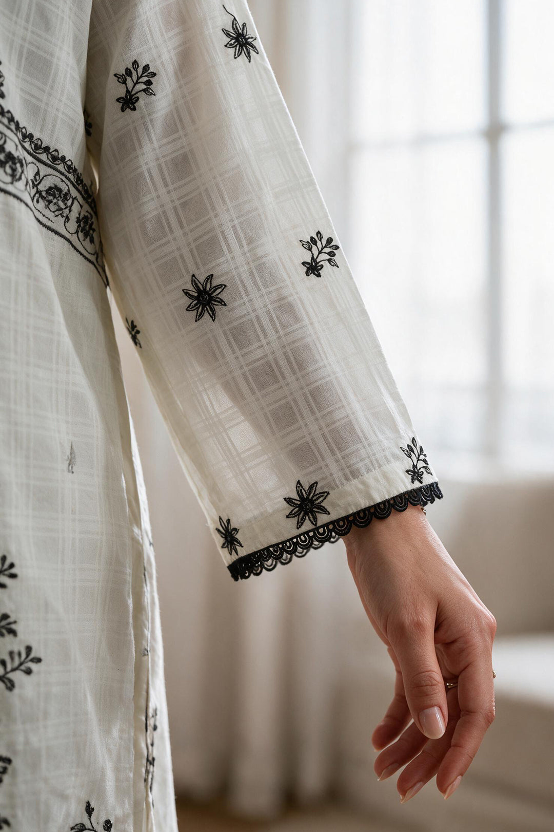 Embroidered Kurta Dupatta Trouser - 3374
