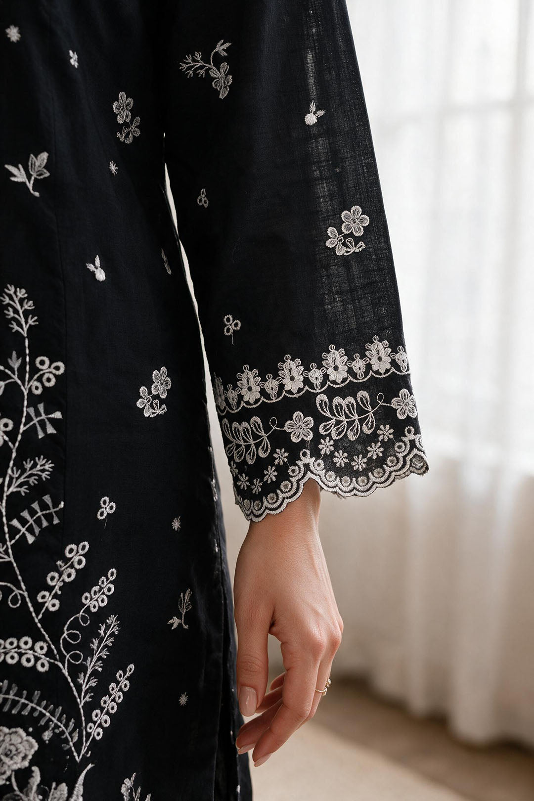 Embroidered Kurta Dupatta Trouser - 3414