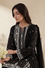 Embroidered Kurta Dupatta Trouser - 3716