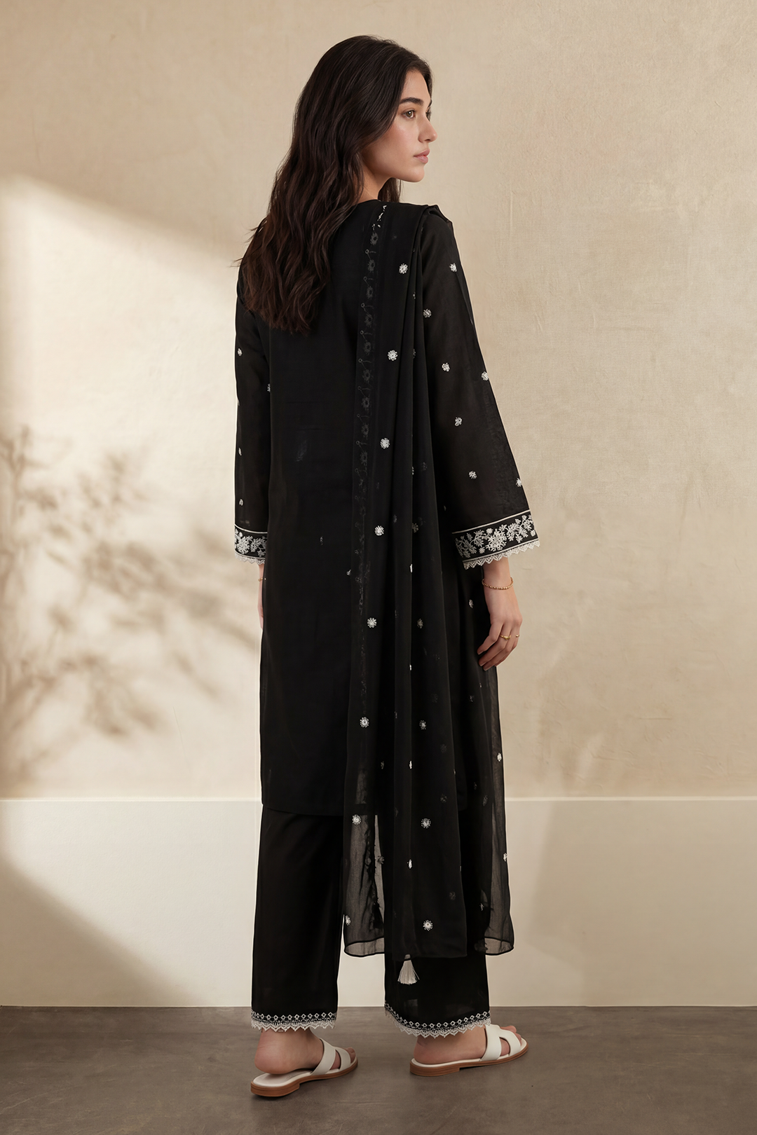 Embroidered Kurta Dupatta Trouser - 3716