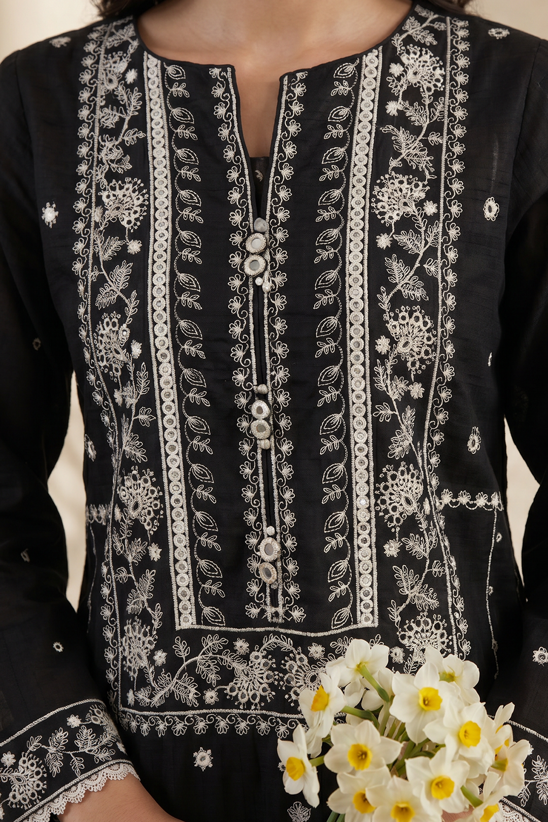 Embroidered Kurta Dupatta Trouser - 3716