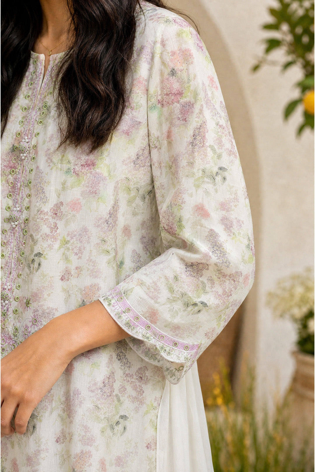 Embroidered Kurta Dupatta Trouser - 3719