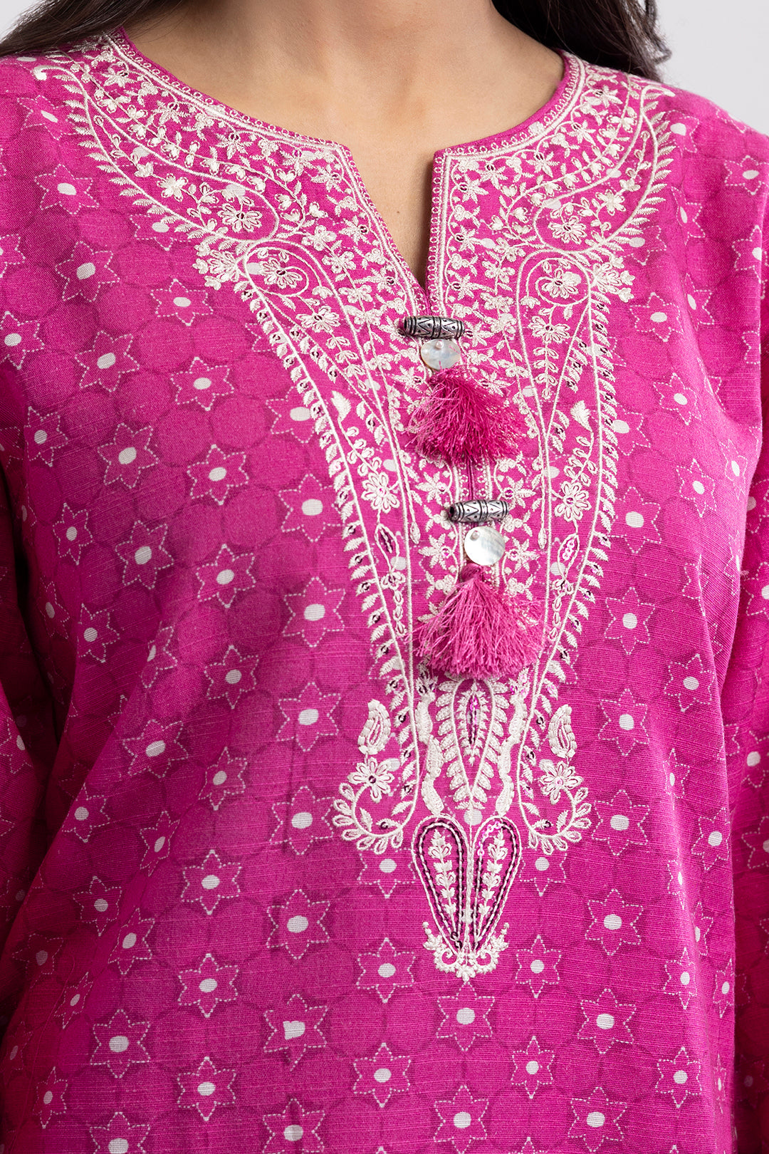 Embroidered Kurta Shawl Trouser - 2952
