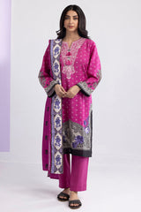 Embroidered Kurta Shawl Trouser - 2952