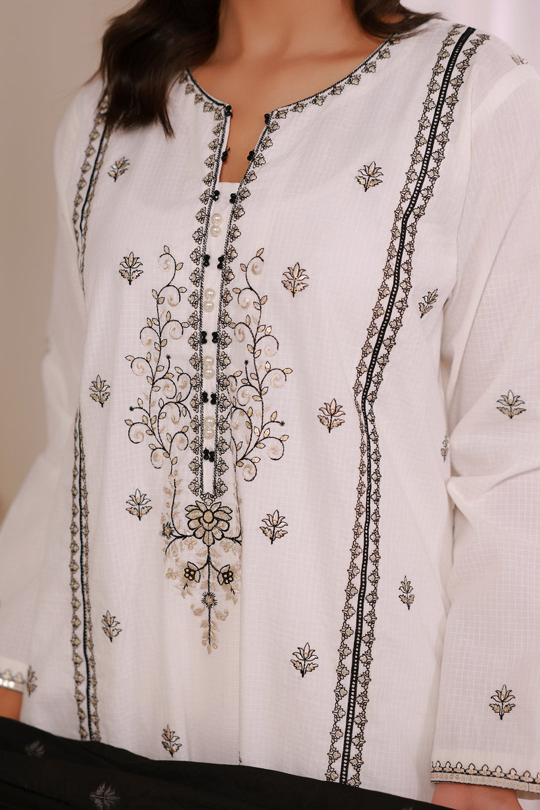 Embroidered Kurta Dupatta Trouser - 3376