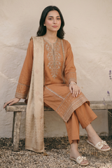 Embroidered Kurta Shawl Trouser - 2521