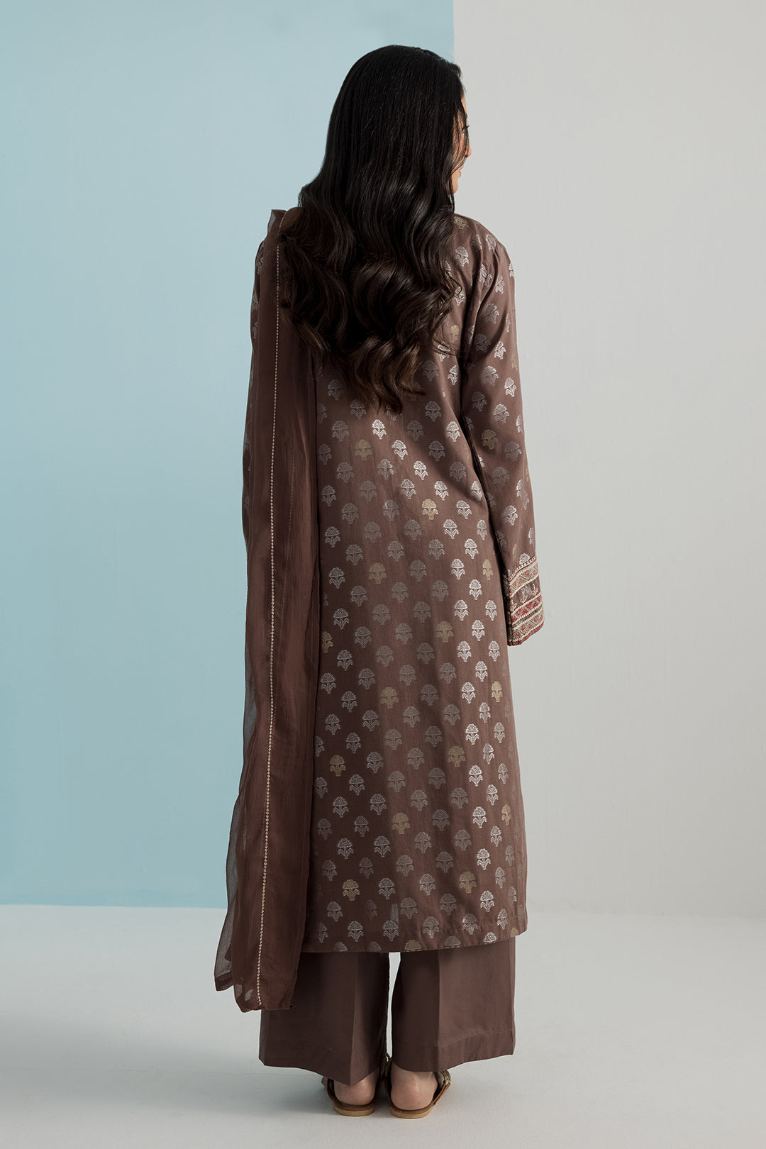 Embroidered Kurta Dupatta Trouser - 2534