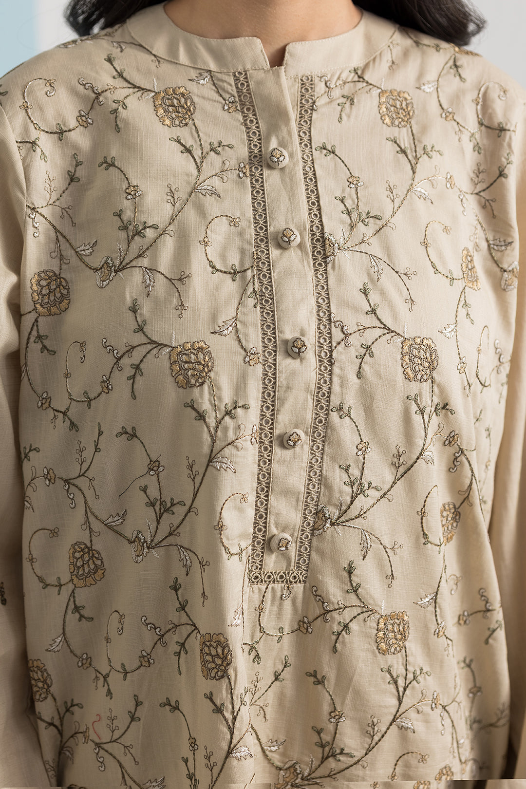 Embroidered Kurta Dupatta Trouser - 2589