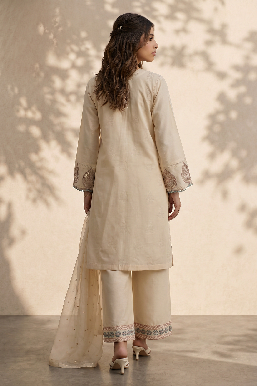 Embroidered Kurta Dupatta Trouser - 2602