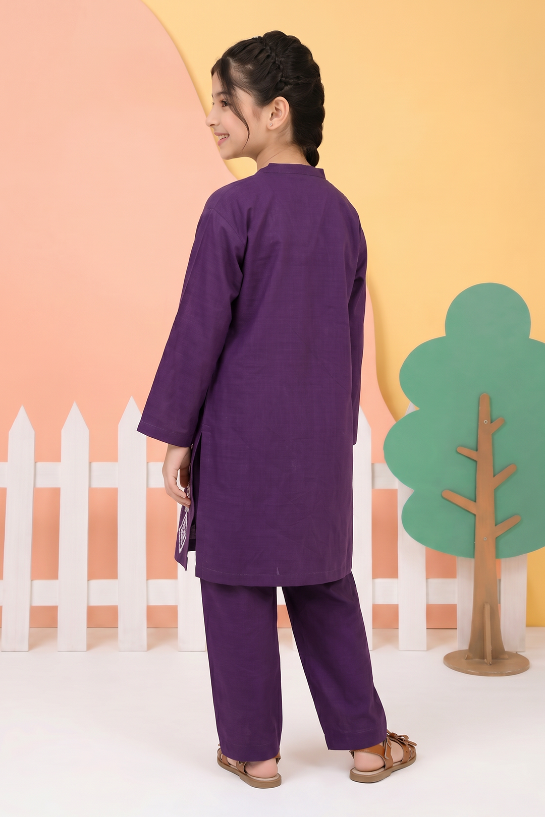 Embroidered Kurta Trouser - 2466