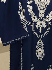 3 Piece - Pure Embroidered Korean Silk Suit S114670