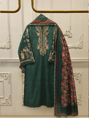 2 Piece -Embroidered Digital Printed Cambric Suit S114764