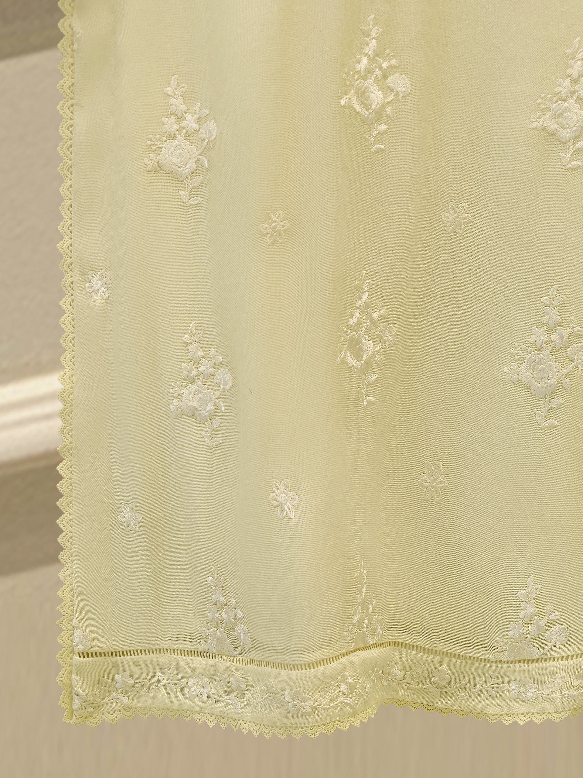 2 Piece - Pure Embroidered Cotton Net Suit S114821