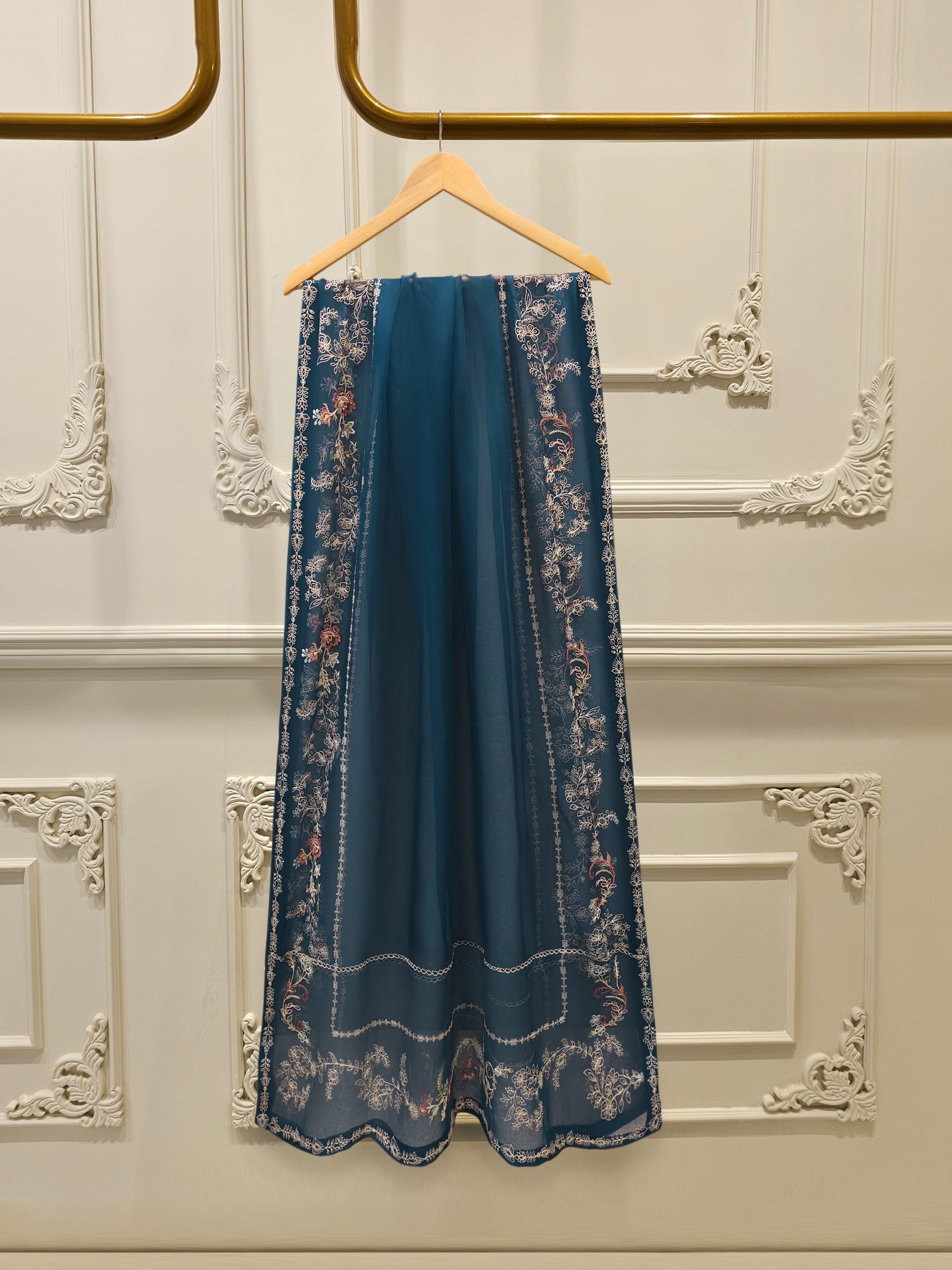3 Piece - Pure Khaddi Silk Embroidered  Suit S114823