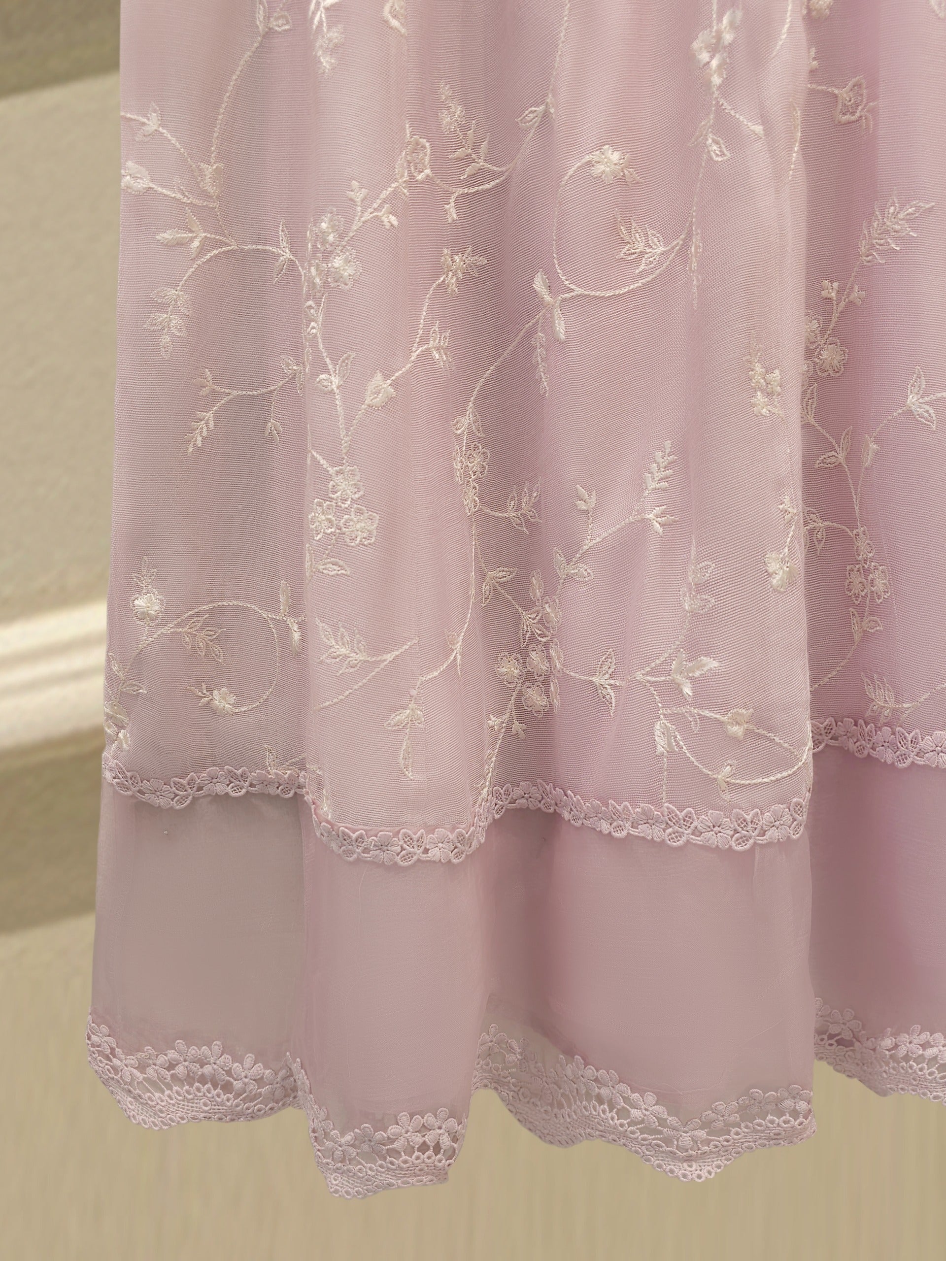 2 Piece - Pure Embroidered Cotton Net Suit S114827