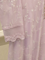 2 Piece - Pure Embroidered Cotton Net Suit S114827