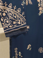 2 Piece- Pure khadi Silk Embroidered Suit S114861