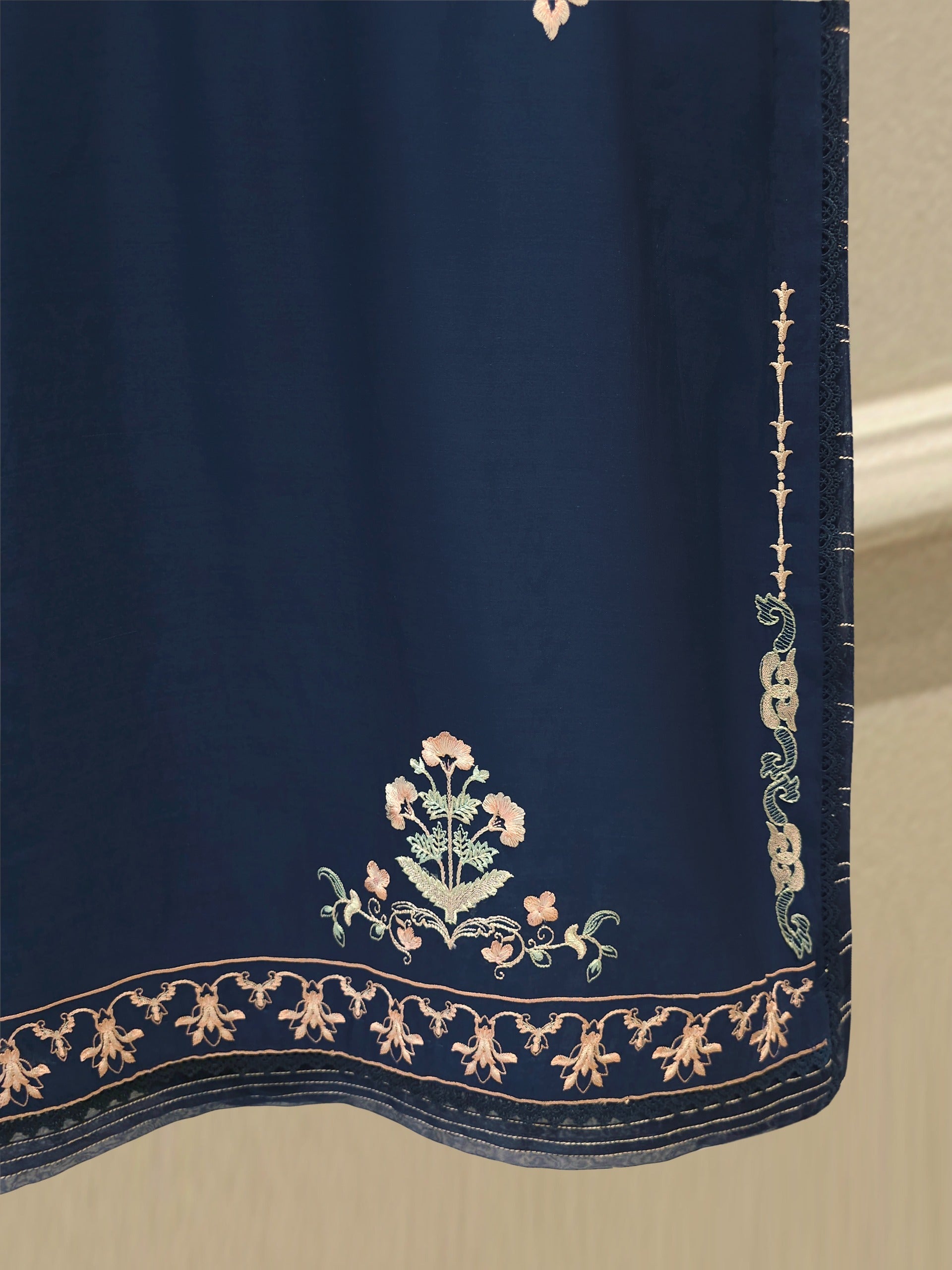 2 Piece- Pure khadi Silk Embroidered Suit S114861