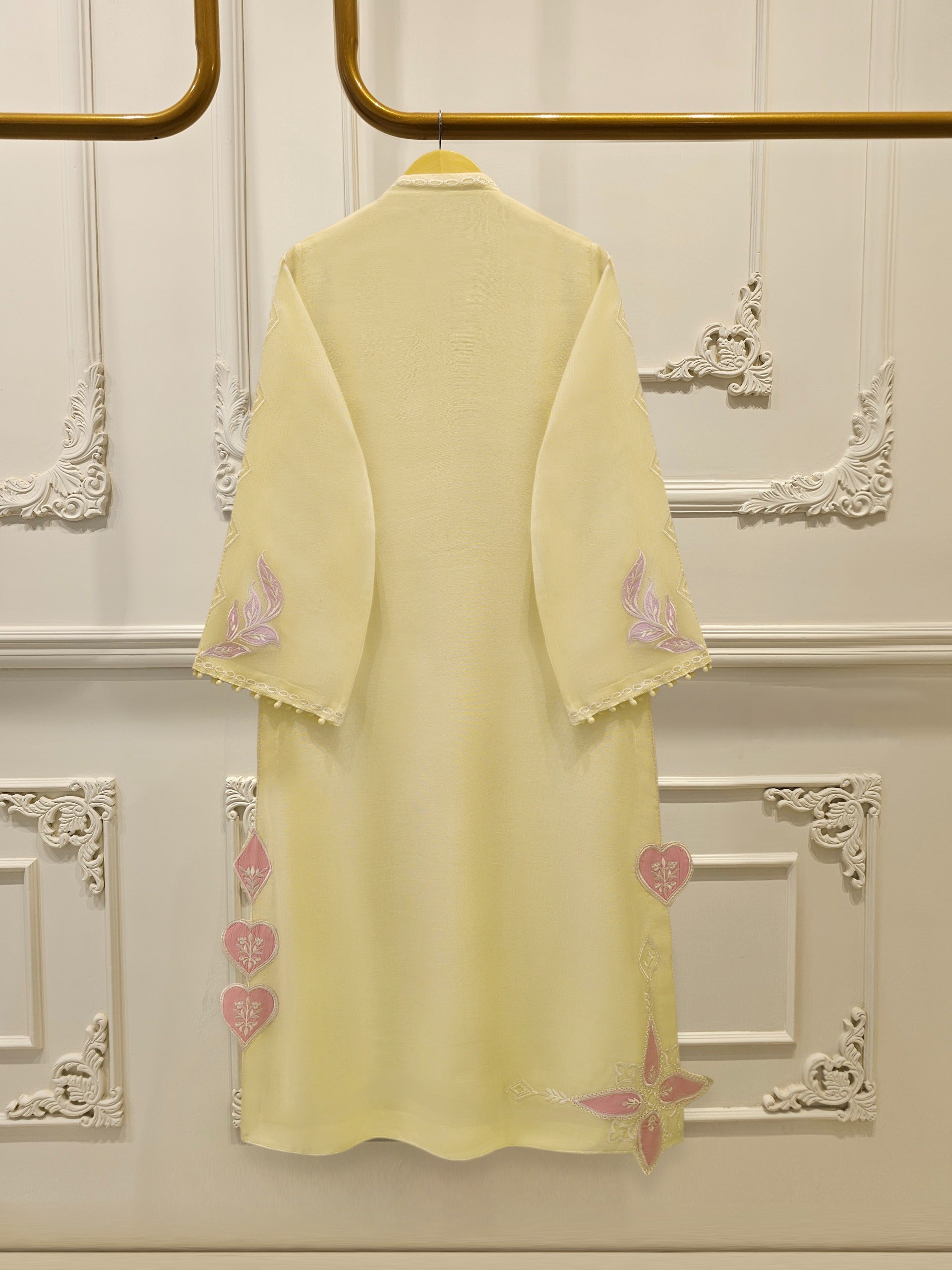 2 Piece - Pure Embroidered Cotton Net Suit S114935