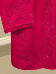 3 Piece- Pure  Sheesha Silk Embroidered Suit S115108