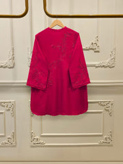 3 Piece- Pure  Sheesha Silk Embroidered Suit S115108