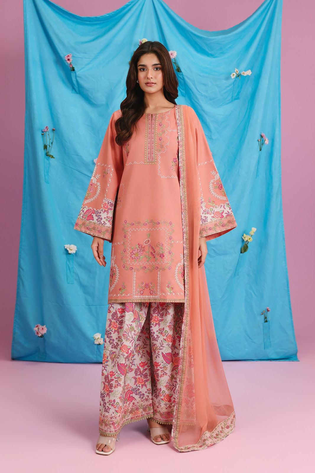 3-PC Stitched Embroidered Lawn Collection CNP-6-279
