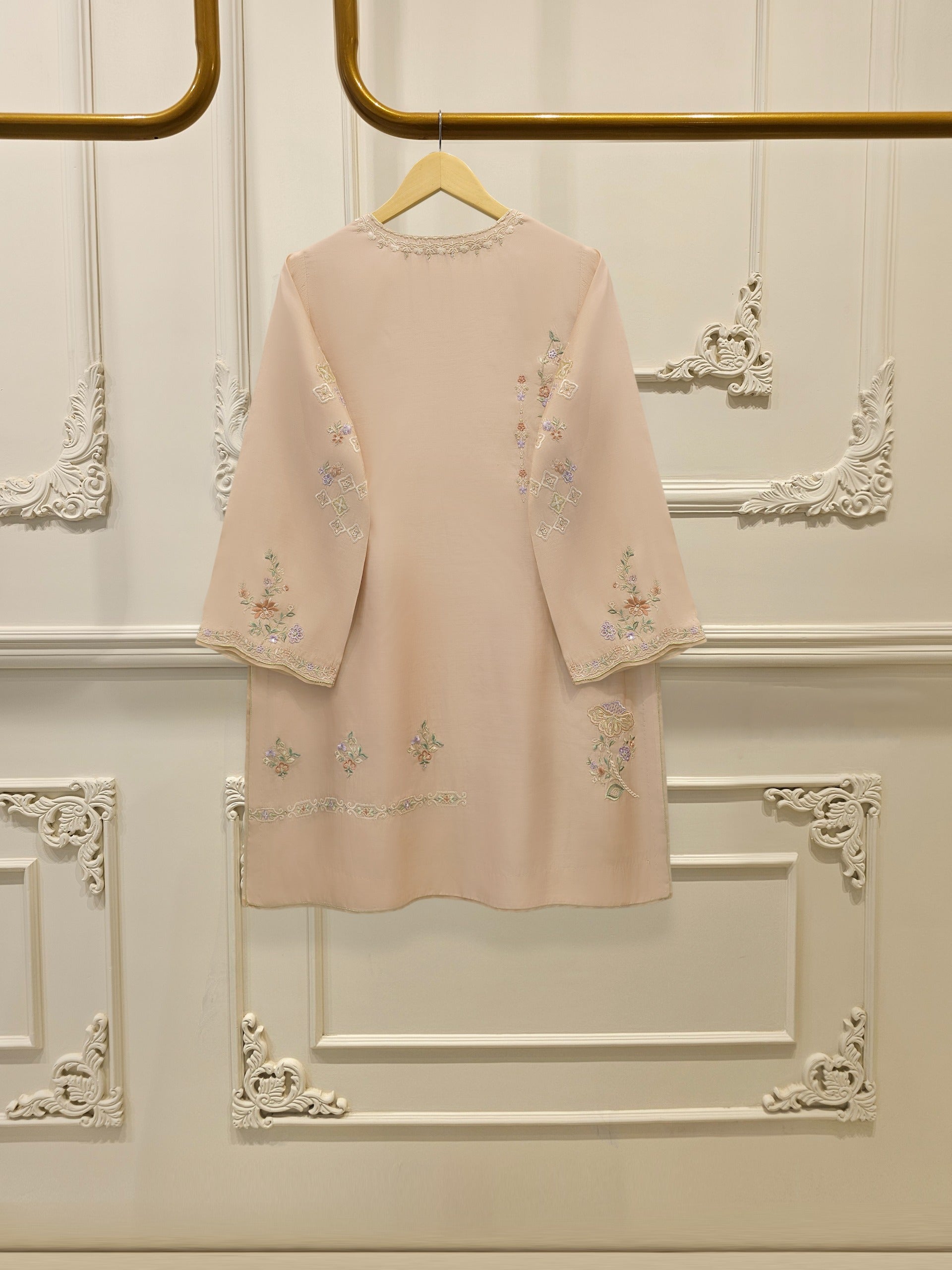3 Piece - Pure Khaddi Silk Embroidered  Suit S115261
