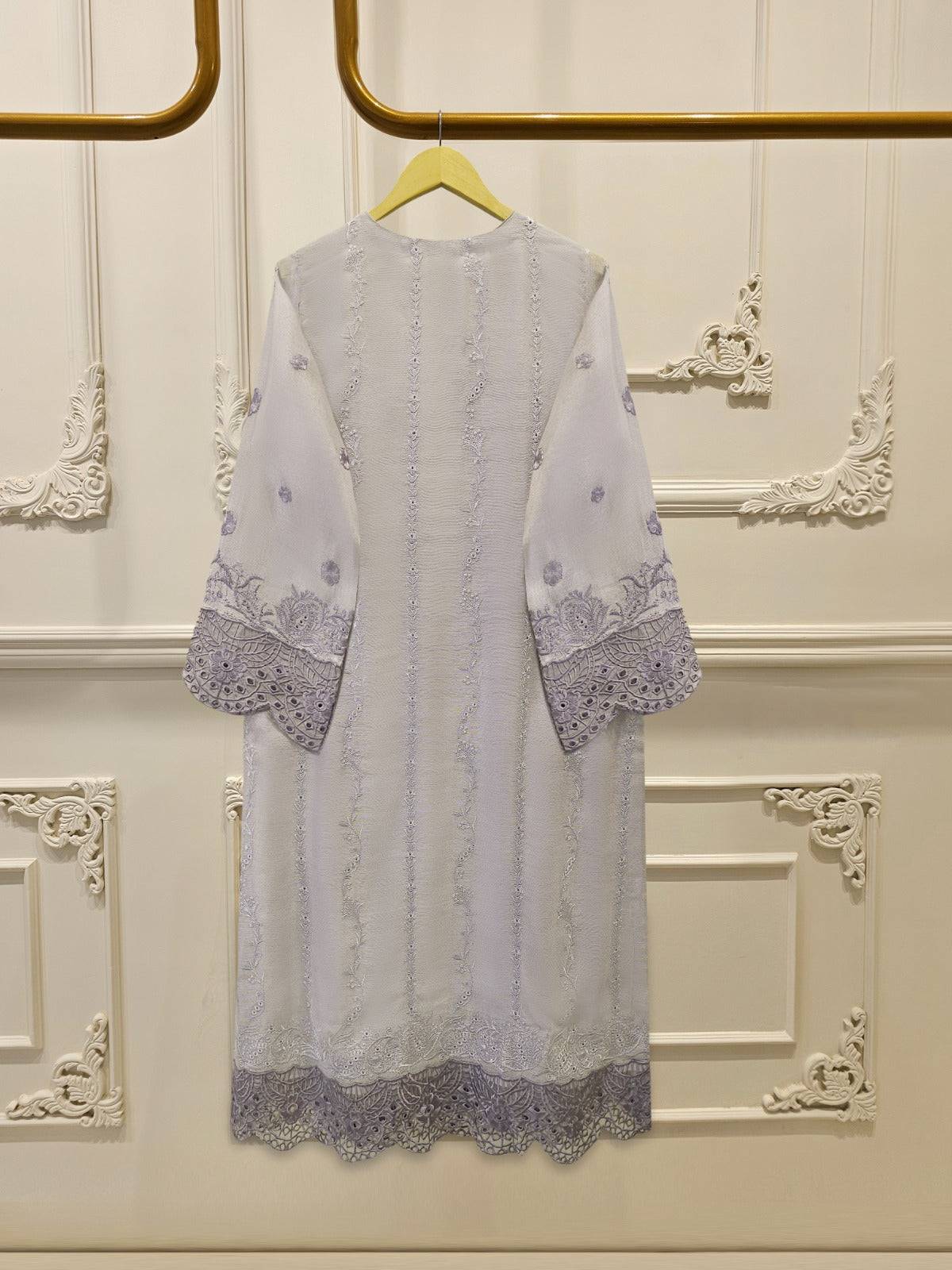 Pure Embroidered Cotton Net Shirt-S114098