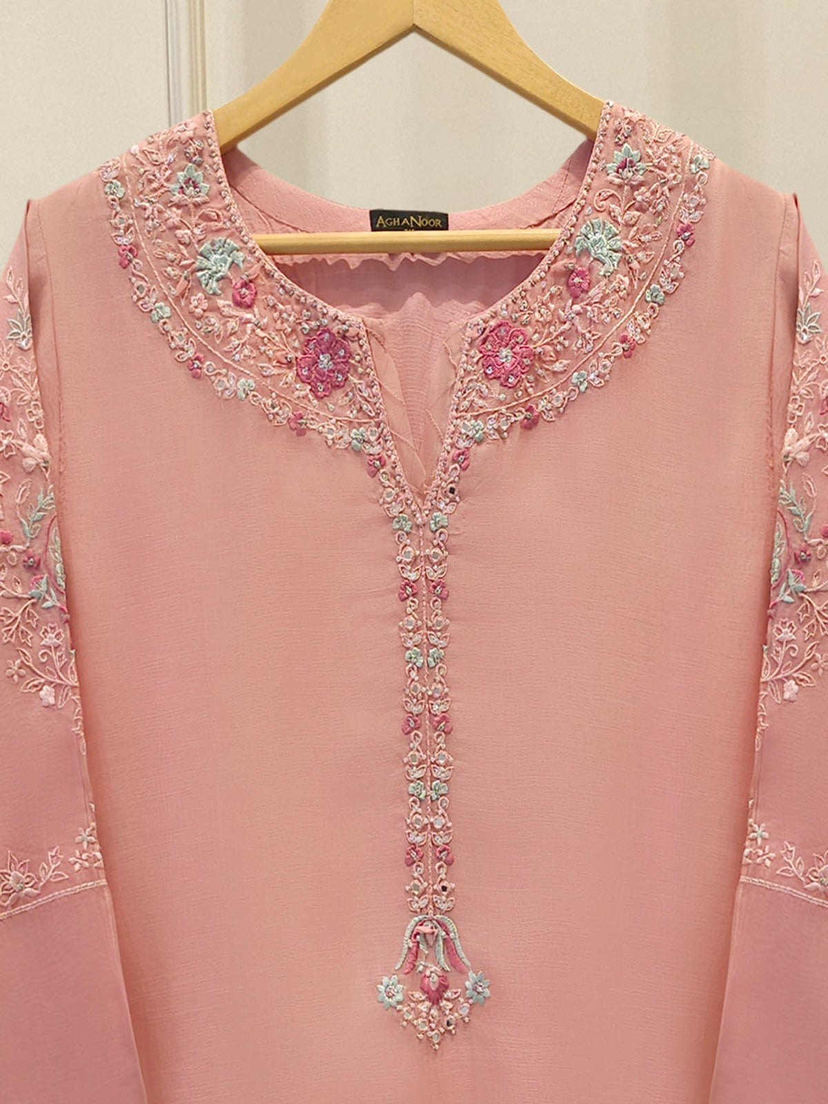 Pure Organza Embroidered Shirt S114689