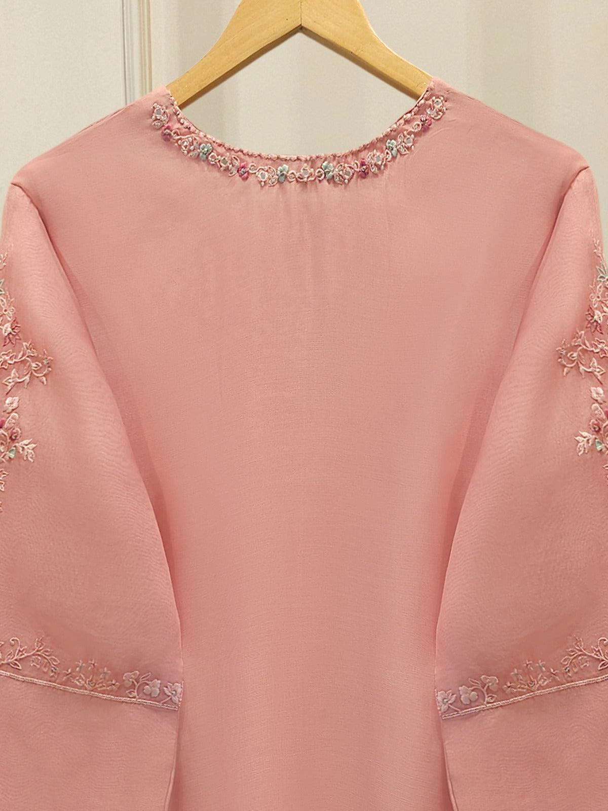 Pure Organza Embroidered Shirt S114689