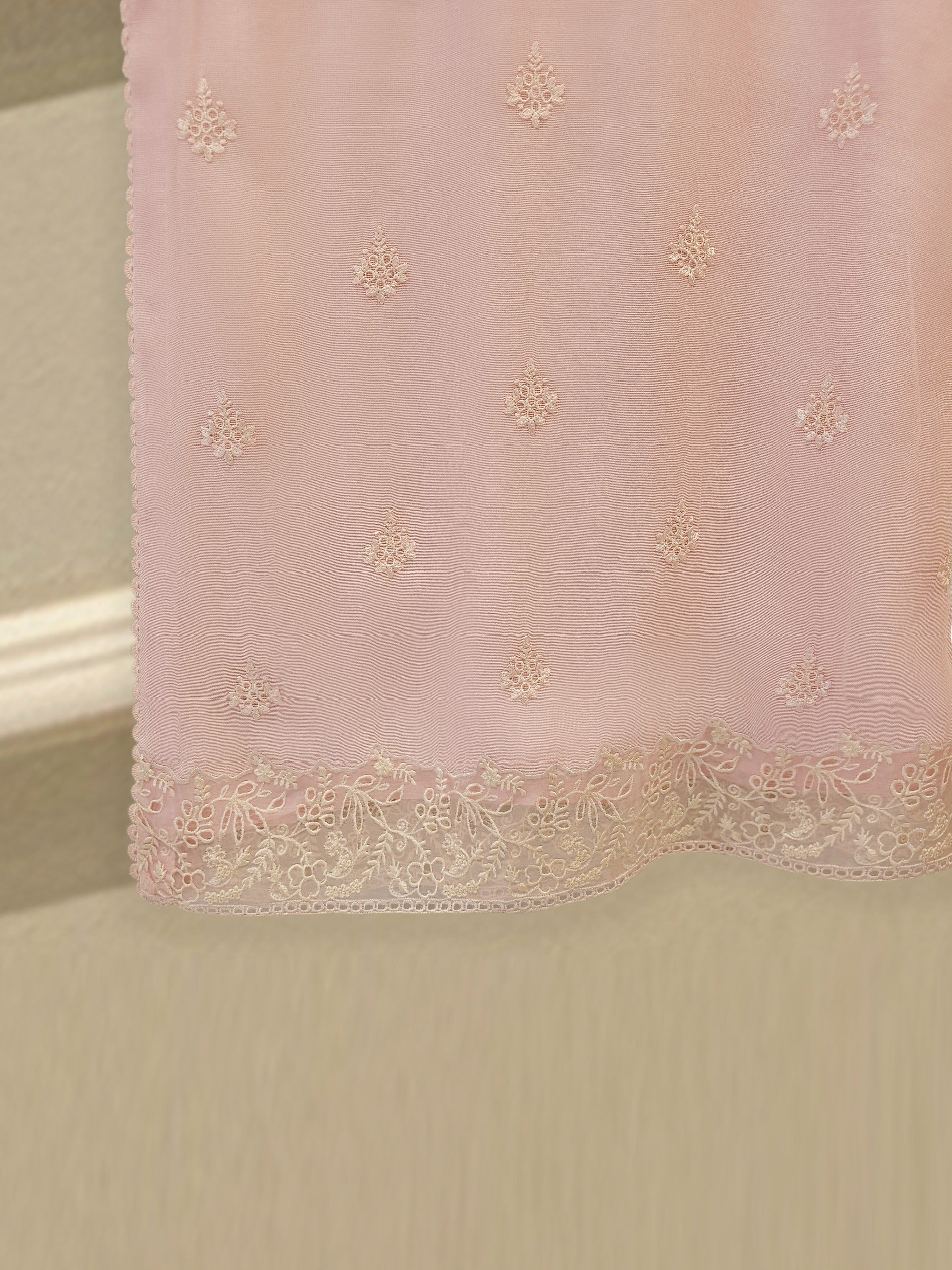 3 Piece - Pure Embroidered Cotton Net Suit S114014