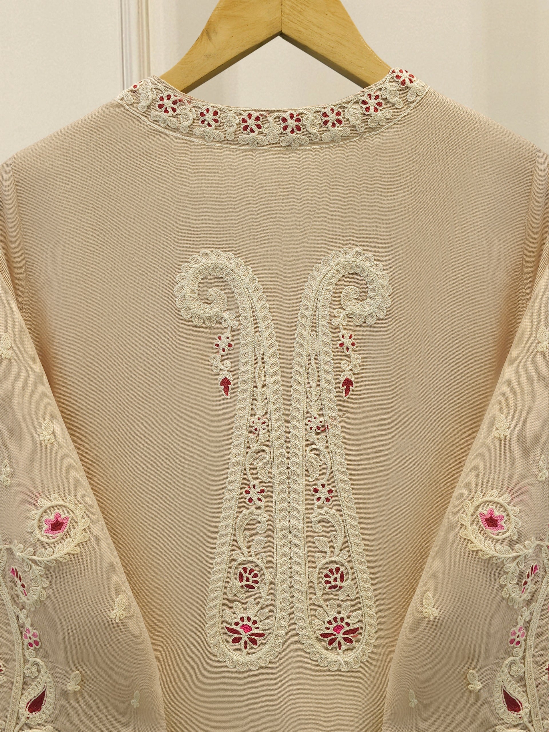 3 Piece - Pure Embroidered Cotton Net Suit S114246
