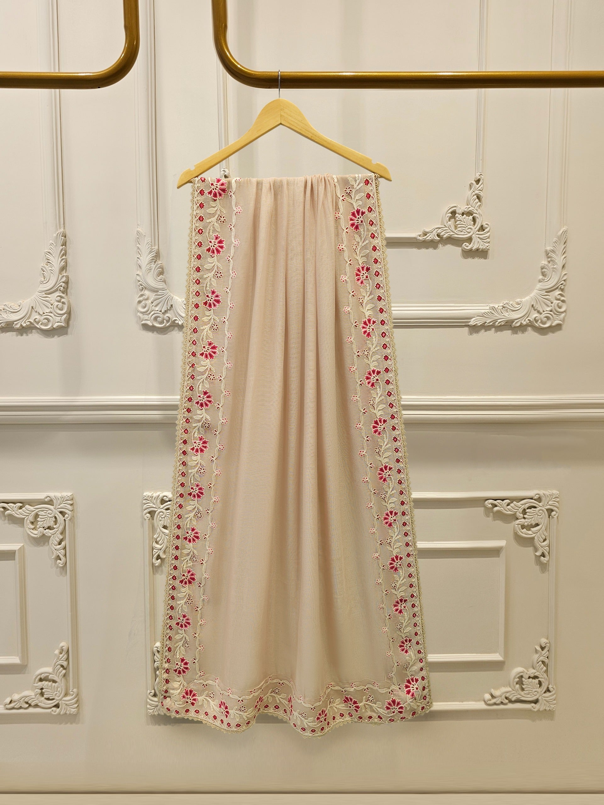 3 Piece - Pure Embroidered Cotton Net Suit S114246