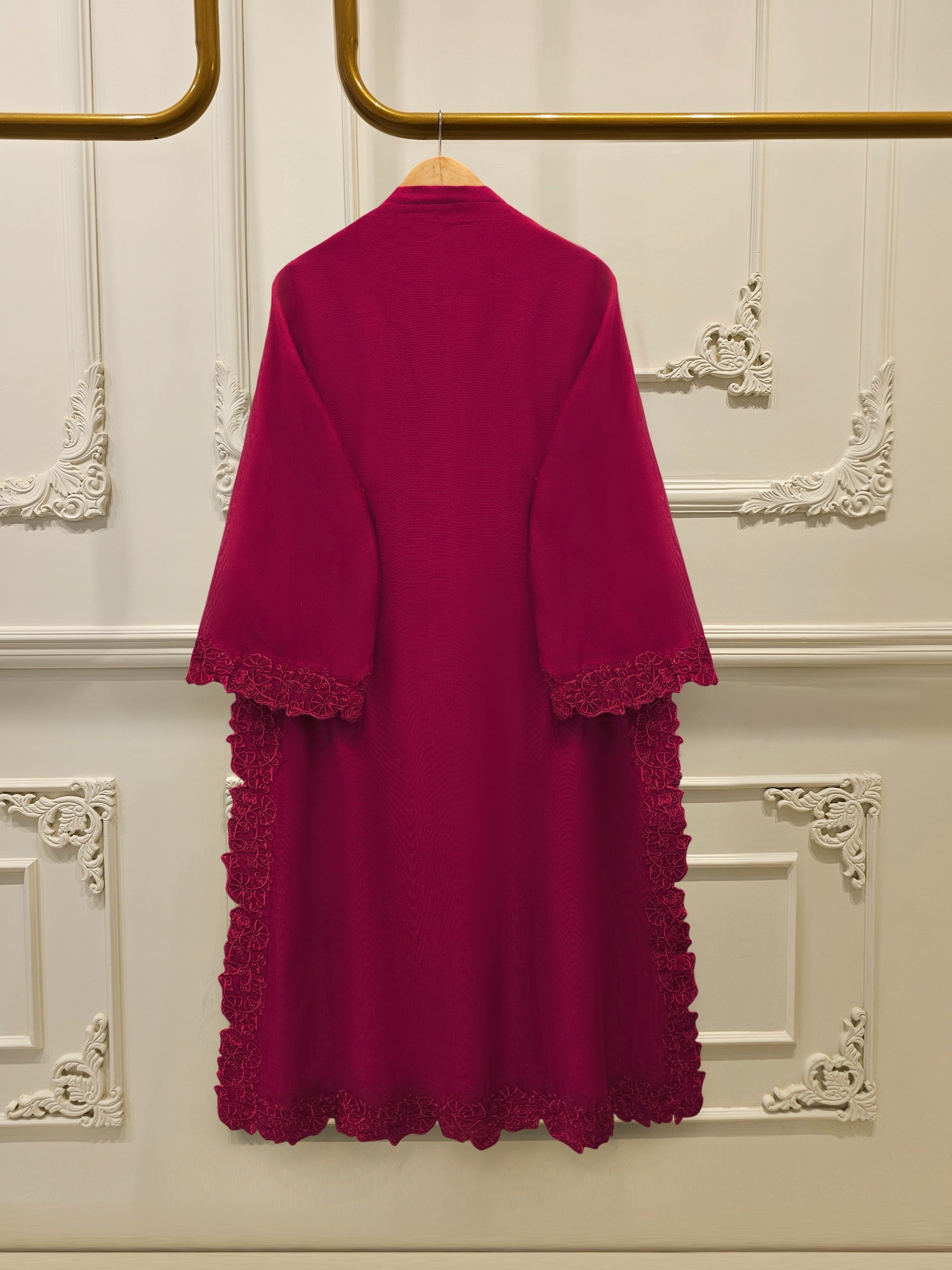 3 Piece - Pure Embroidered Cotton Net Suit S114338